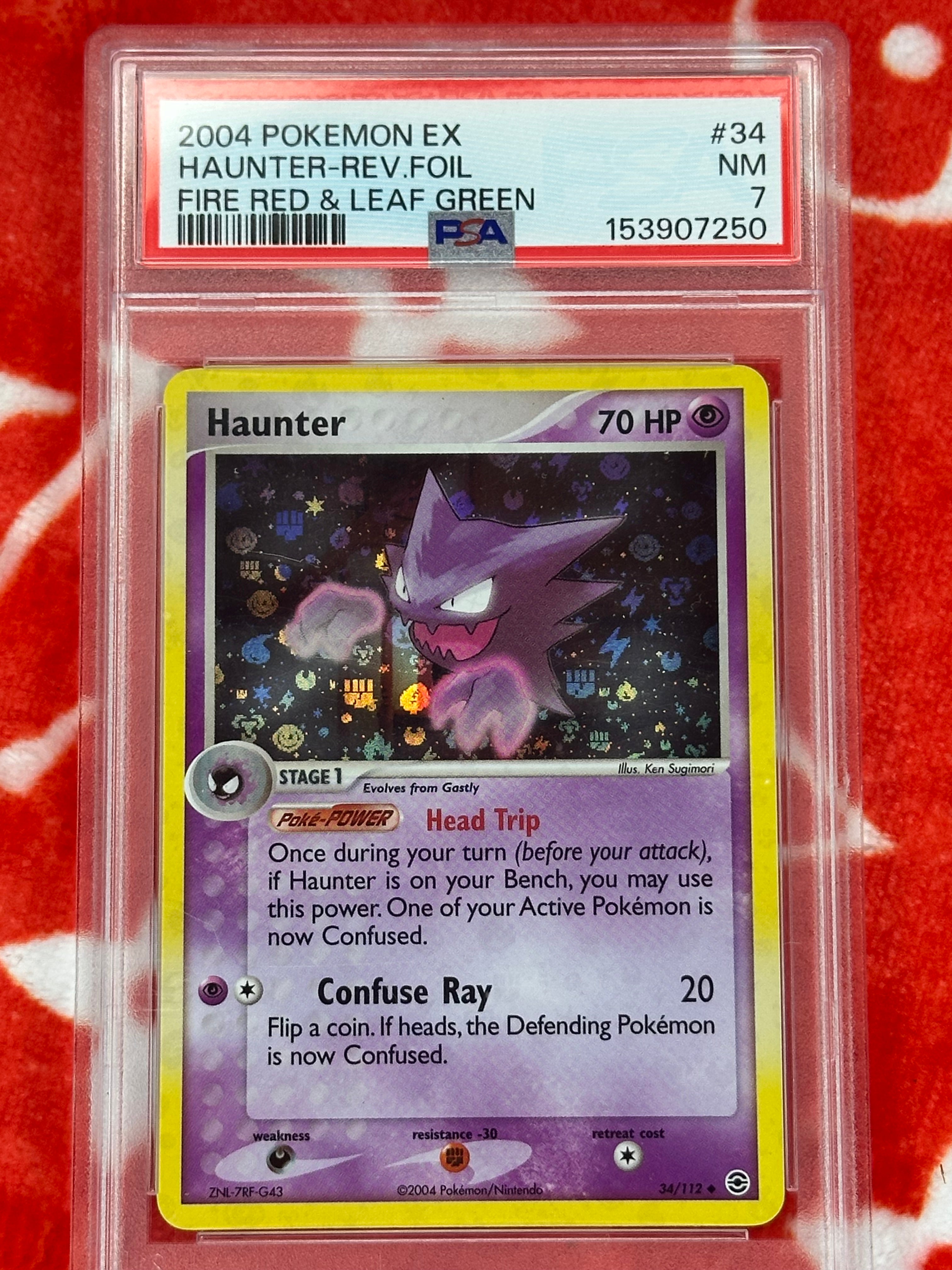 2004 Pokemon EX Fire Red & Leaf Green Haunter Reverse Foil #34 - PSA 7 NM