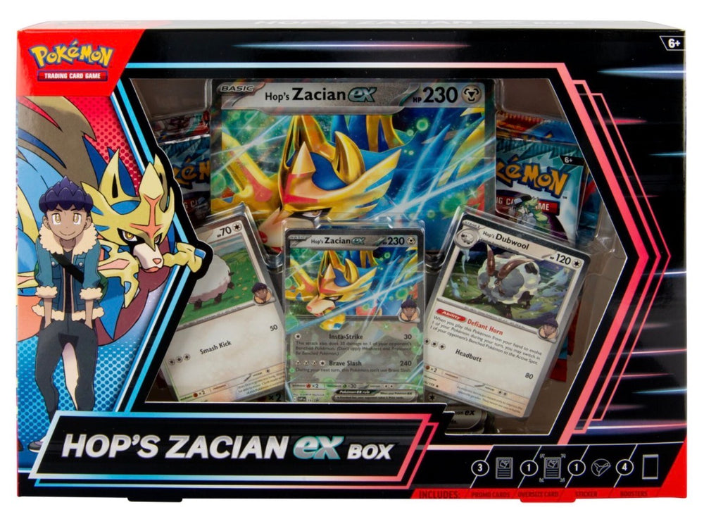 Pokemon TCG Hop's Zacian ex Box - front