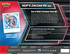 Pokemon TCG Hop's Zacian ex Box - contents/back